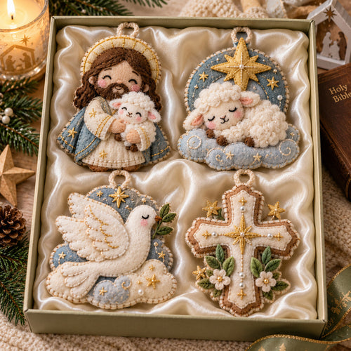 Christian Faith Felt Ornament Gift Set GFTOMA14787