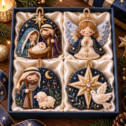 Nativity Faith Felt Ornament Gift Set GFTOMA14789