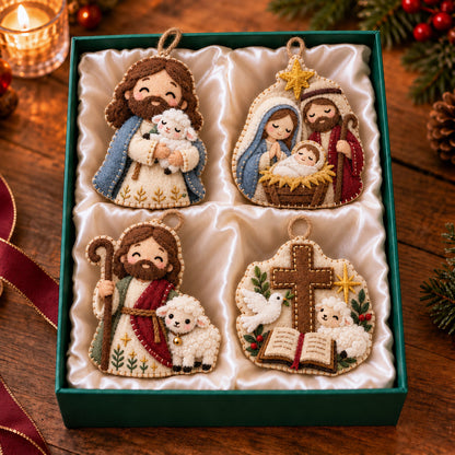 Jesus Nativity Felt Ornament Gift Set GFTOMA14790