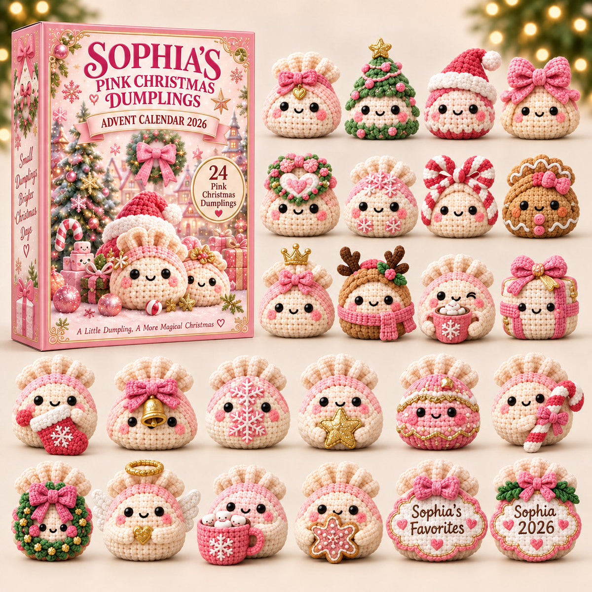 Pink Christmas Dumpling Advent Calendar 2026 GFTOMA14810