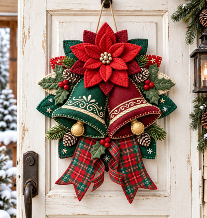 Christmas Bell Custom Shape Felt Door Hanger GFTOMA14838