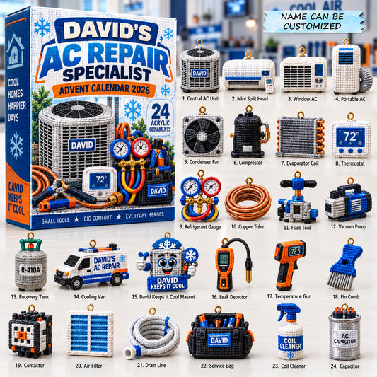 Personalized AC Repair Advent Calendar 2026 QTCUZ GFTOMA14856