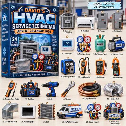 Personalized HVAC Technician Advent Calendar 2026 QTCUZ GFTOMA14857