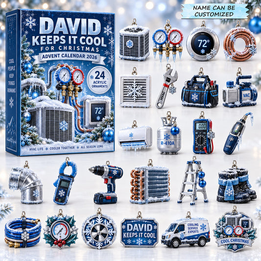 Personalized HVAC Cooling Advent Calendar 2026 QTCUZ GFTOMA14858