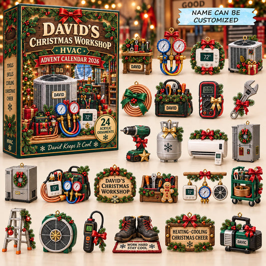 Personalized Christmas HVAC Advent Calendar 2026 QTCUZ GFTOMA14860