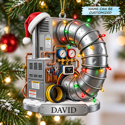 Personalized HVAC Technician Christmas Mica Ornament QTCUZ GFTOMA14900