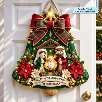 Nativity Bell Custom Shape Felt Door Hanger QTCUZ GFTOMA14901
