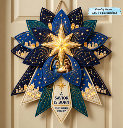 Nativity Star Custom Shape Felt Door Hanger QTCUZ GFTOMA14904