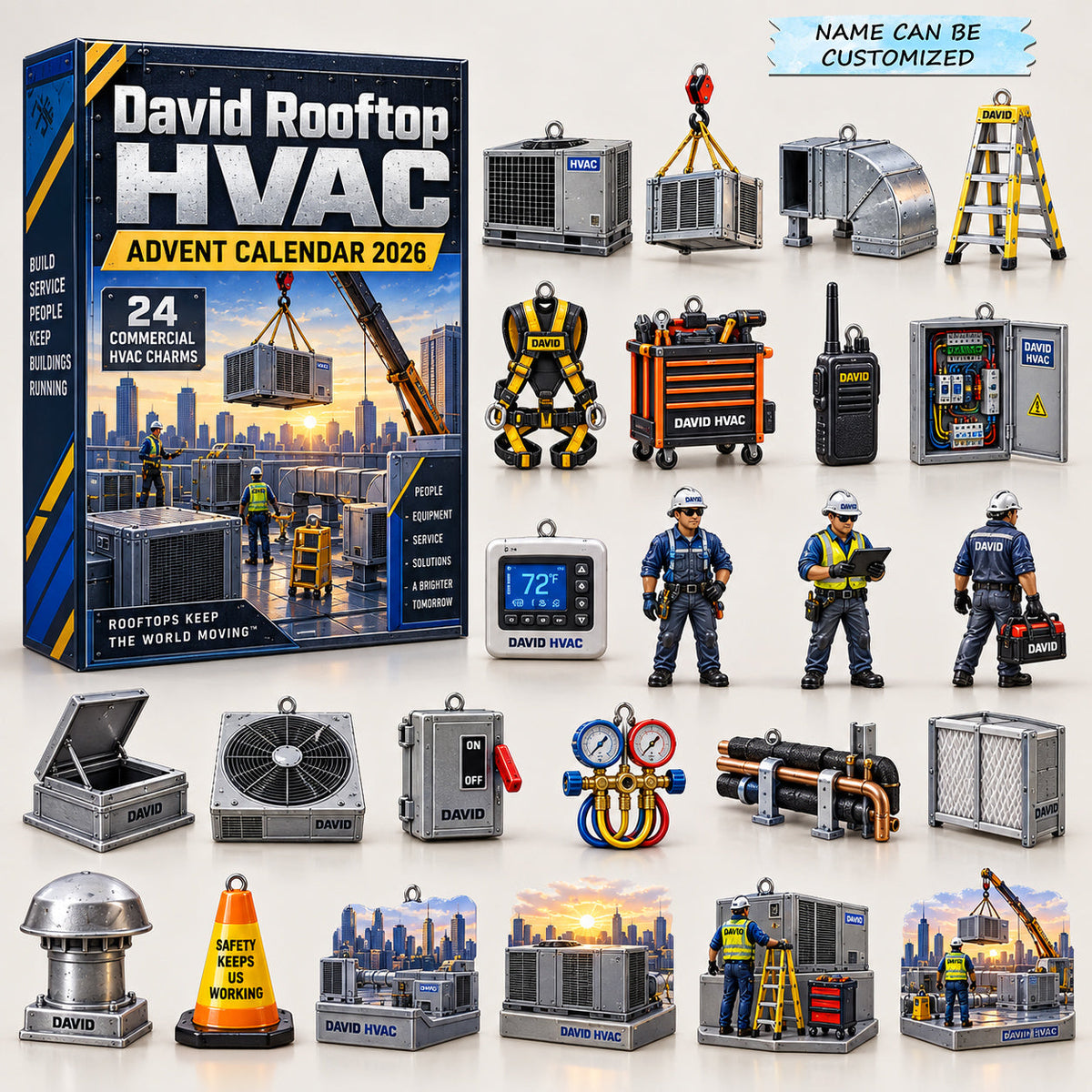 Personalized Rooftop HVAC Advent Calendar 2026 QTCUZ GFTOMA14912