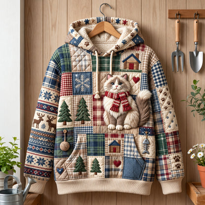 Patchwork Cat Hoodie GFTOMA14960