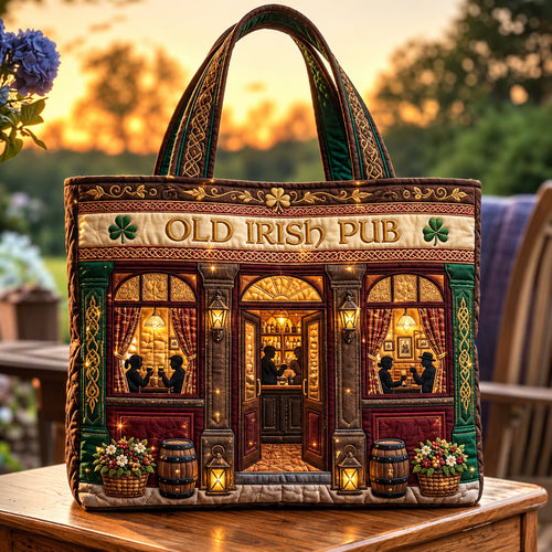 Old Irish Pub Quilted Tote Bag GFTOMA14970