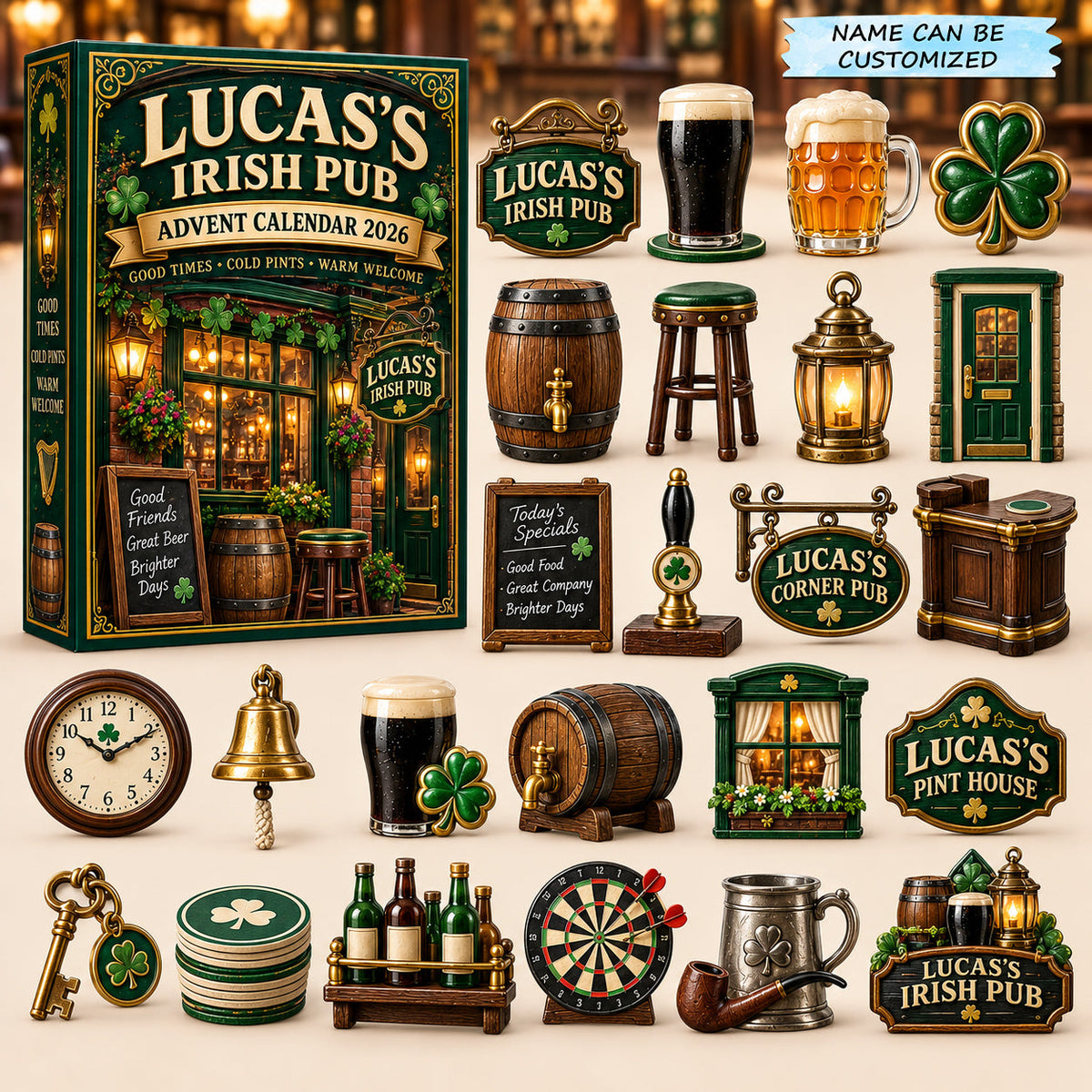 Classic Irish Pub Advent Calendar 2026 QTCUZ GFTOMA14978