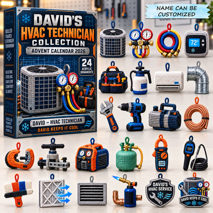 Personalized HVAC Technician Advent Calendar 2026 QTCUZ GFTOMA14980