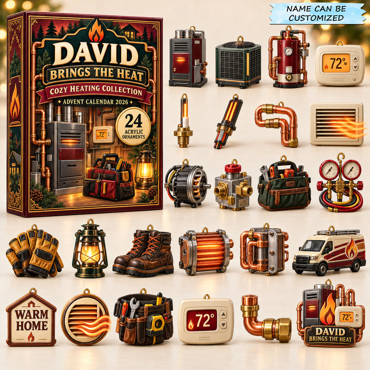 Personalized Heating Service Advent Calendar 2026 QTCUZ GFTOMA14981