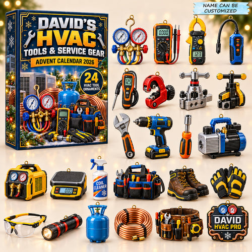 Personalized HVAC Tool Advent Calendar 2026 QTCUZ GFTOMA14982