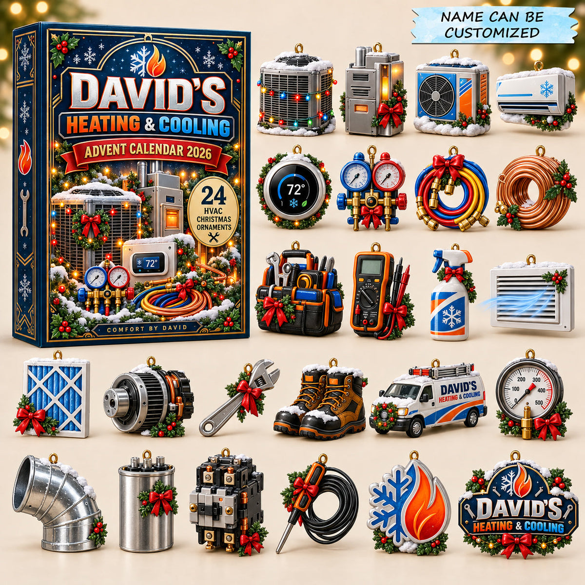Personalized Heating Cooling Advent Calendar 2026 QTCUZ GFTOMA14983