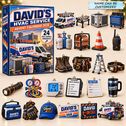 Personalized HVAC Service Advent Calendar 2026 QTCUZ GFTOMA14984