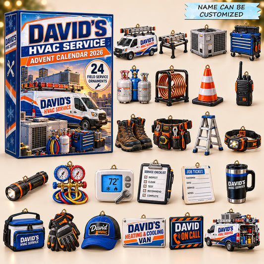 Personalized HVAC Service Advent Calendar 2026 QTCUZ GFTOMA14984