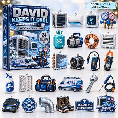 Personalized HVAC Cooling Advent Calendar 2026 QTCUZ GFTOMA14985