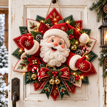 Santa Star Custom Shape Felt Door Hanger GFTOMA15001
