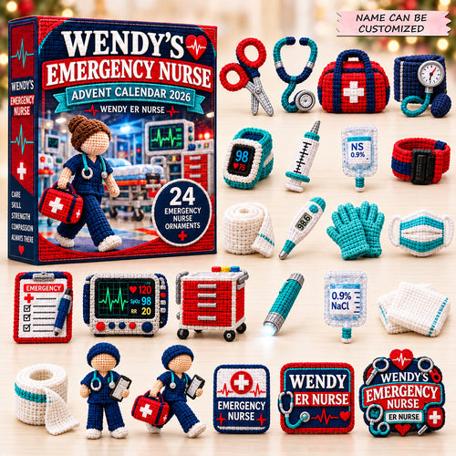 Personalized Emergency Nurse Advent Calendar 2026 QTCUZ GFTOMA15046