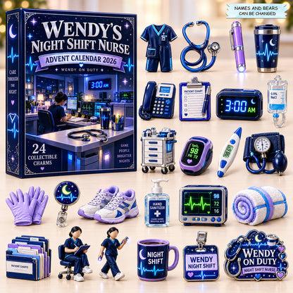 Personalized Night Shift Nurse Advent Calendar 2026 QTCUZ GFTOMA15048