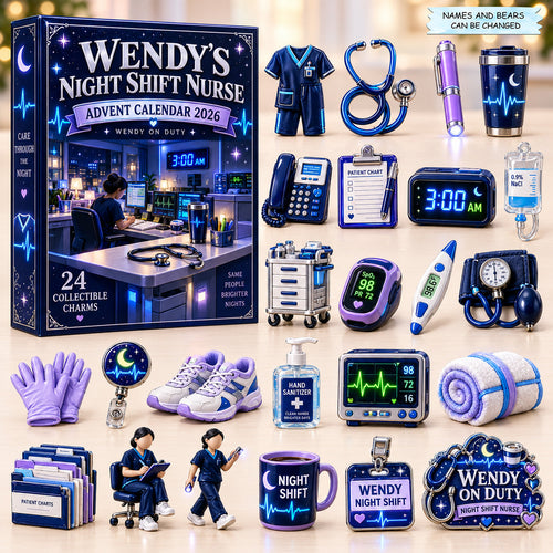 Personalized Night Shift Nurse Advent Calendar 2026 QTCUZ GFTOMA15048