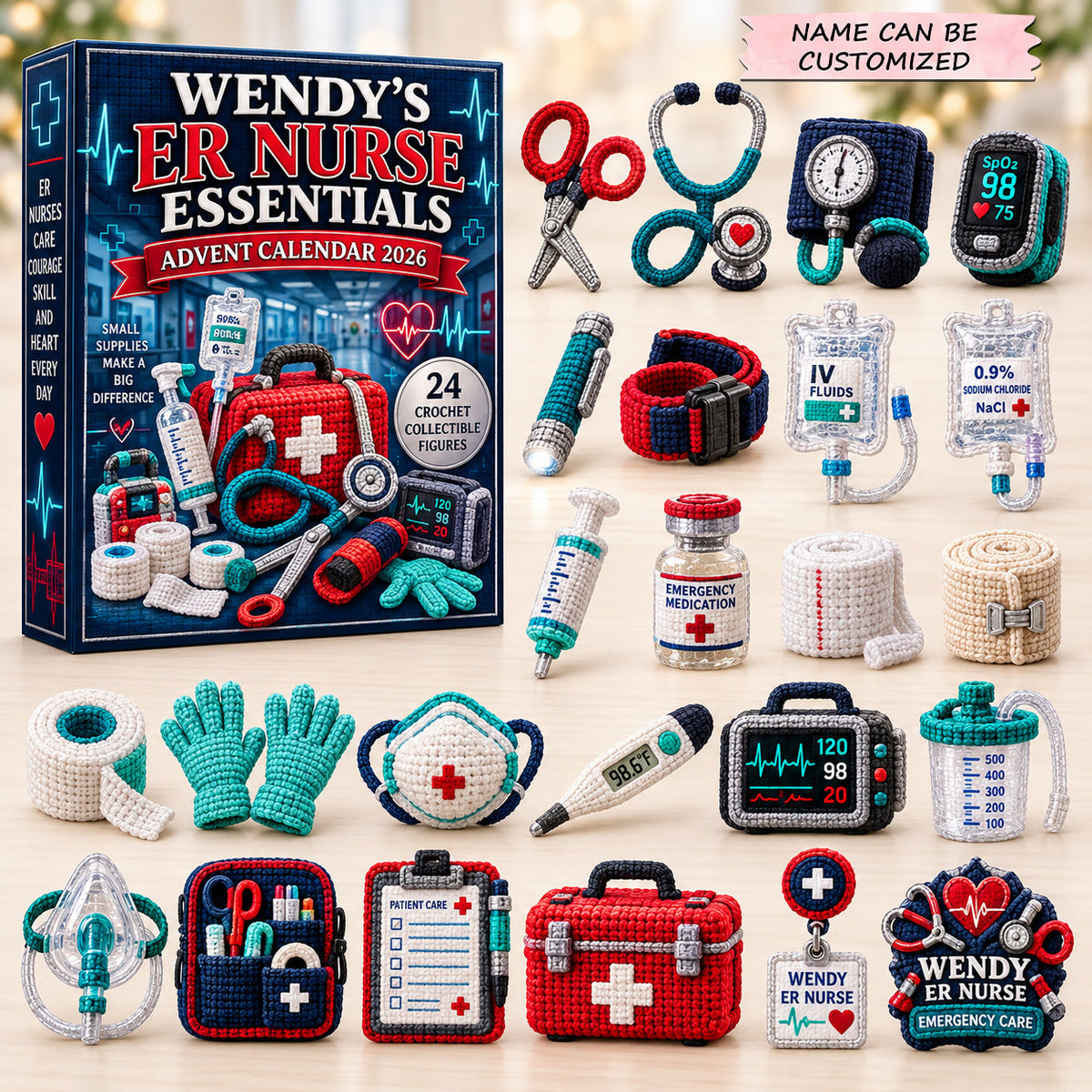 Personalized ER Nurse Advent Calendar 2026 QTCUZ GFTOMA15050