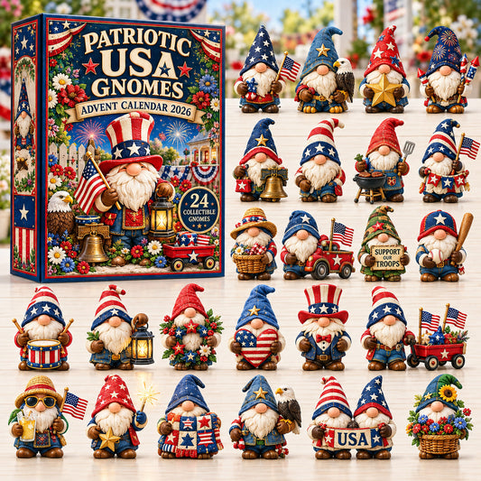 Patriotic Gnome Advent Calendar 2026 GFTOMA15060