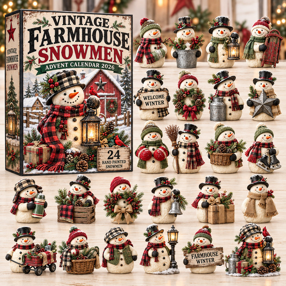 Farmhouse Snowman Advent Calendar 2026 GFTOMA15064