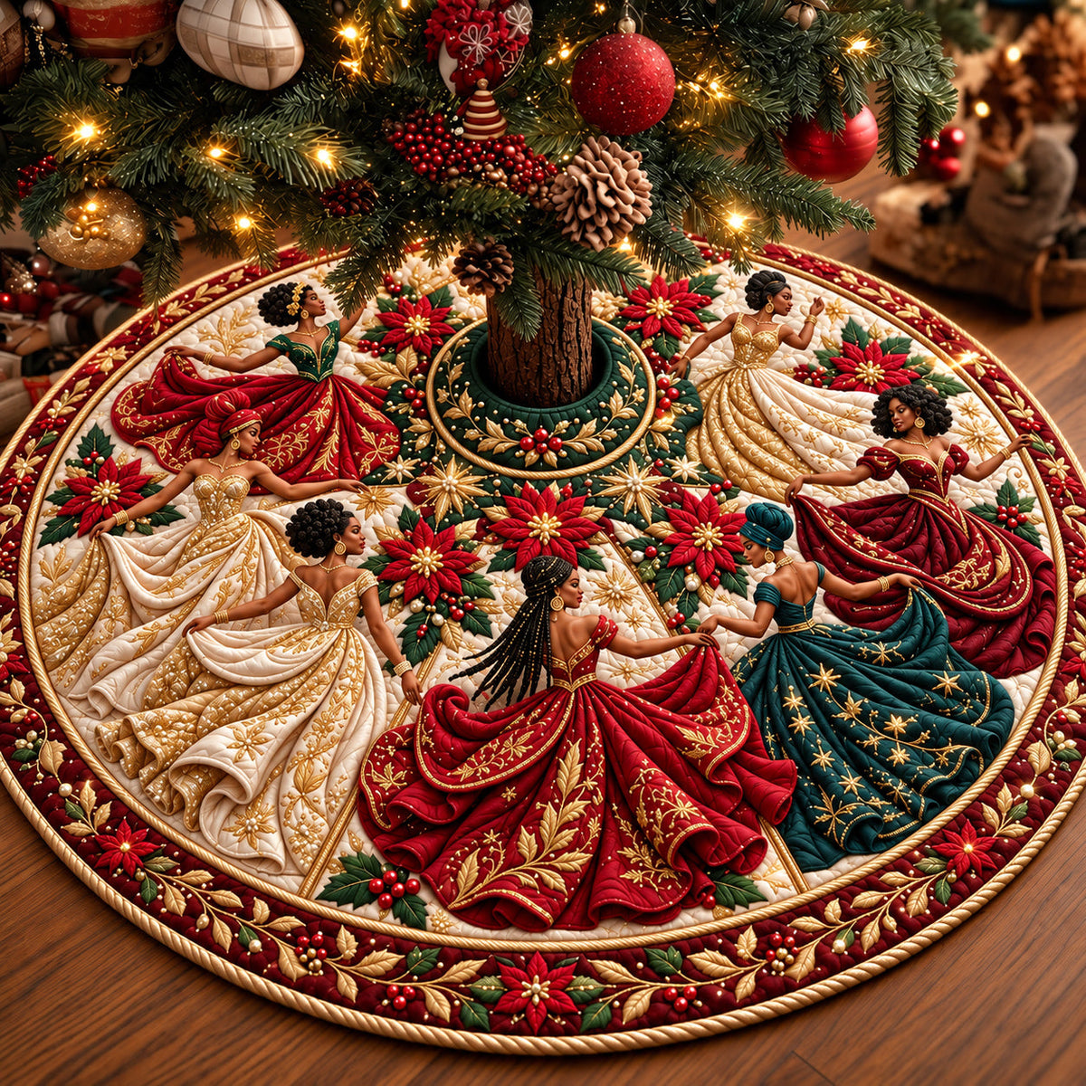 Melanin Queens Quilted Tree Skirt GFTOMA15071