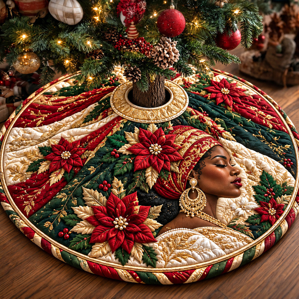 Holiday Beauty Quilted Tree Skirt GFTOMA15072