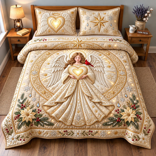 Golden Angel 3-Piece Quilted Bedding Set GFTOMA15102
