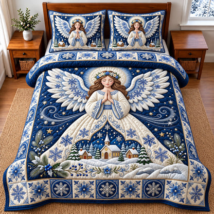 Winter Angel 3-Piece Quilted Bedding Set GFTOMA15103