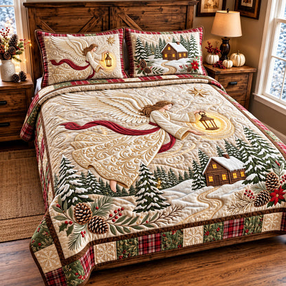 Angel Trumpet 3-Piece Quilted Bedding Set GFTOMA15105