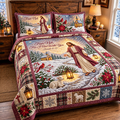 Winter Jesus 3-Piece Quilted Bedding Set GFTOMA15110