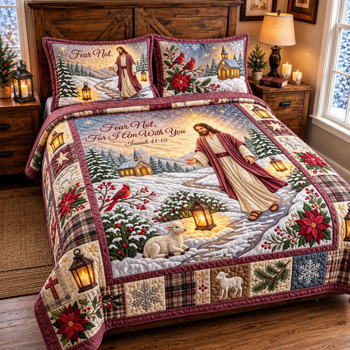 Winter Jesus 3-Piece Quilted Bedding Set GFTOMA15110