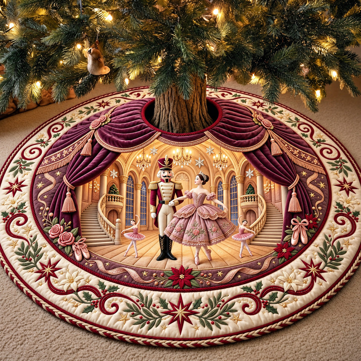 Nutcracker Ballet Quilted Tree Skirt GFTOMA15119
