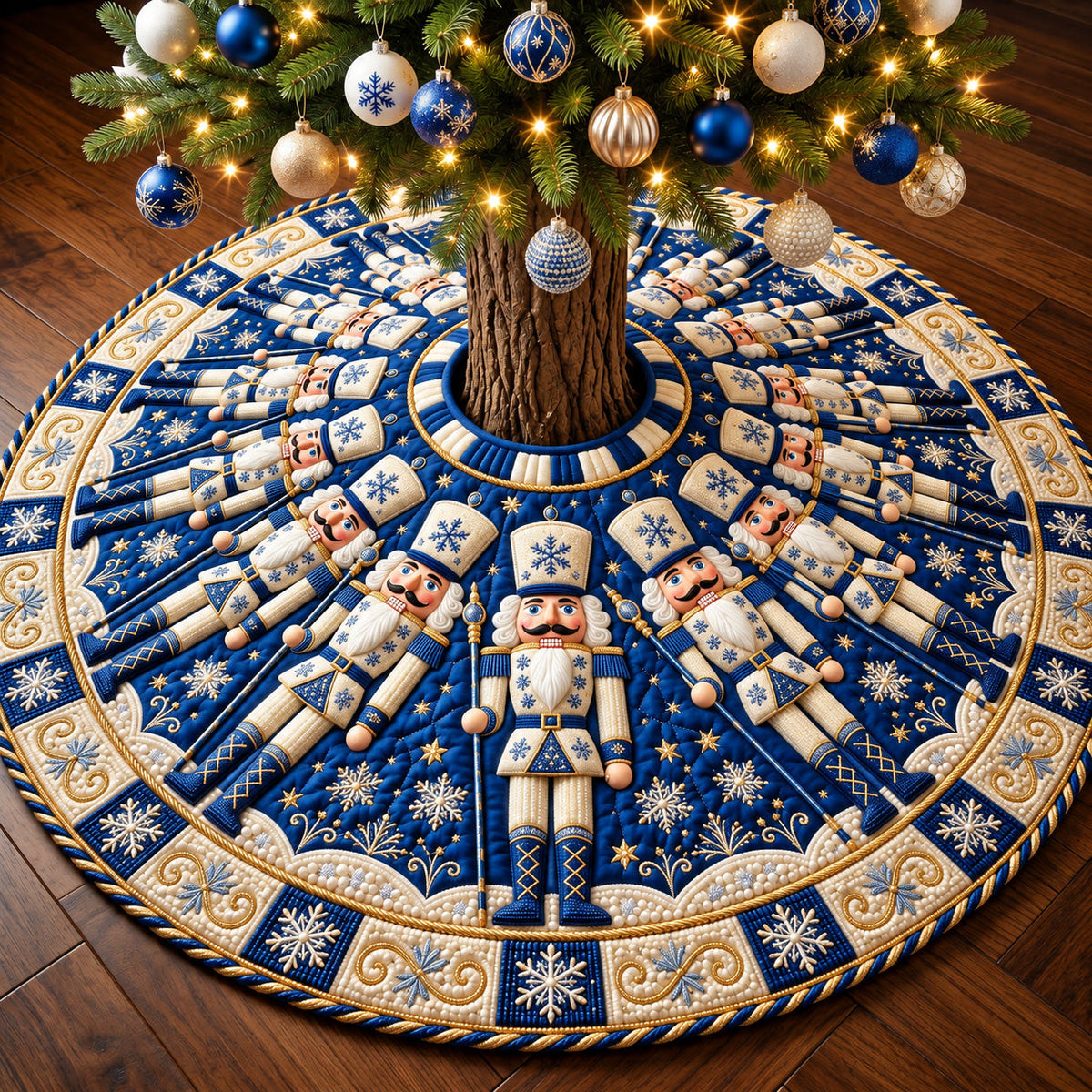 Winter Nutcracker Quilted Tree Skirt GFTOMA15120