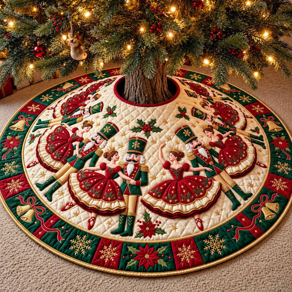 Christmas Ballet Quilted Tree Skirt GFTOMA15122