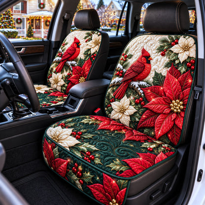 Poinsettia Cardinal Quilted Car Seat Protector GFTOMA15204