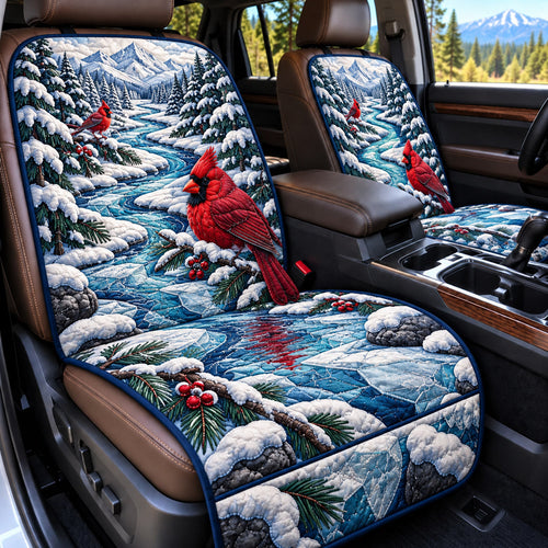 Winter Cardinal Quilted Car Seat Protector GFTOMA15205