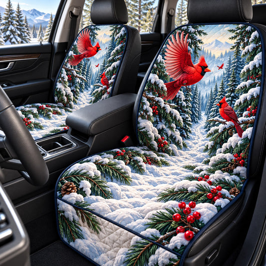 Snowy Cardinal Quilted Car Seat Protector GFTOMA15207