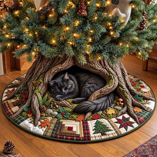 Cozy Cat Den Quilted Tree Skirt GFTOMA15214