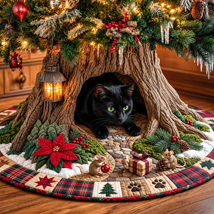 Holiday Cat Den Quilted Tree Skirt GFTOMA15215