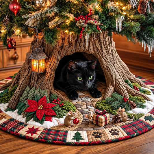 Holiday Cat Den Quilted Tree Skirt GFTOMA15215
