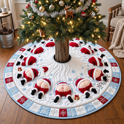 Snow Angel Santa Quilted Tree Skirt GFTOMA15219