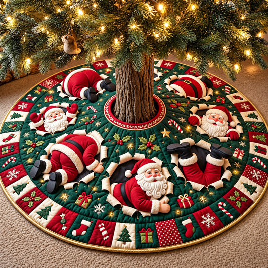 Christmas Santa Quilted Tree Skirt GFTOMA15220