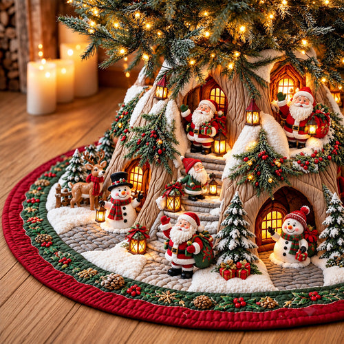 Winter Village Quilted Tree Skirt GFTOMA15253