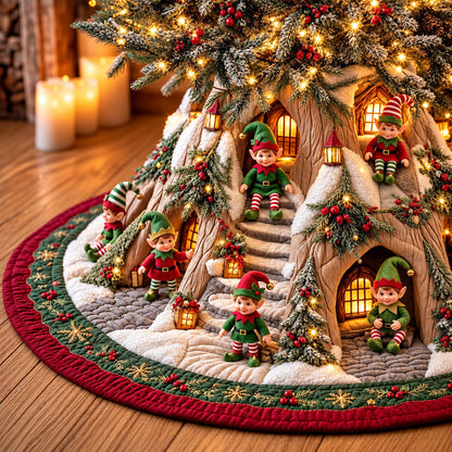 Winter Village Quilted Tree Skirt GFTOMA15253
